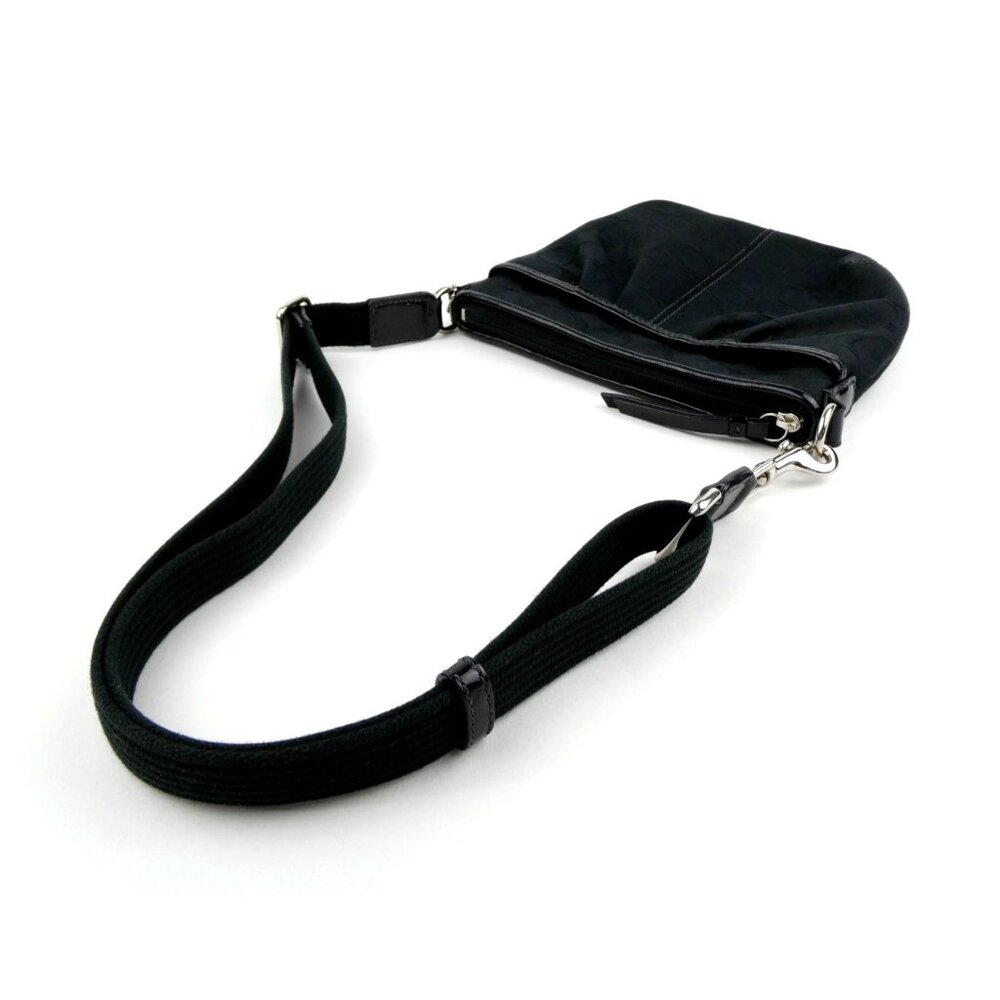 Coach Black Signature Fabric Crossbody Bag - Picture 3 of 13